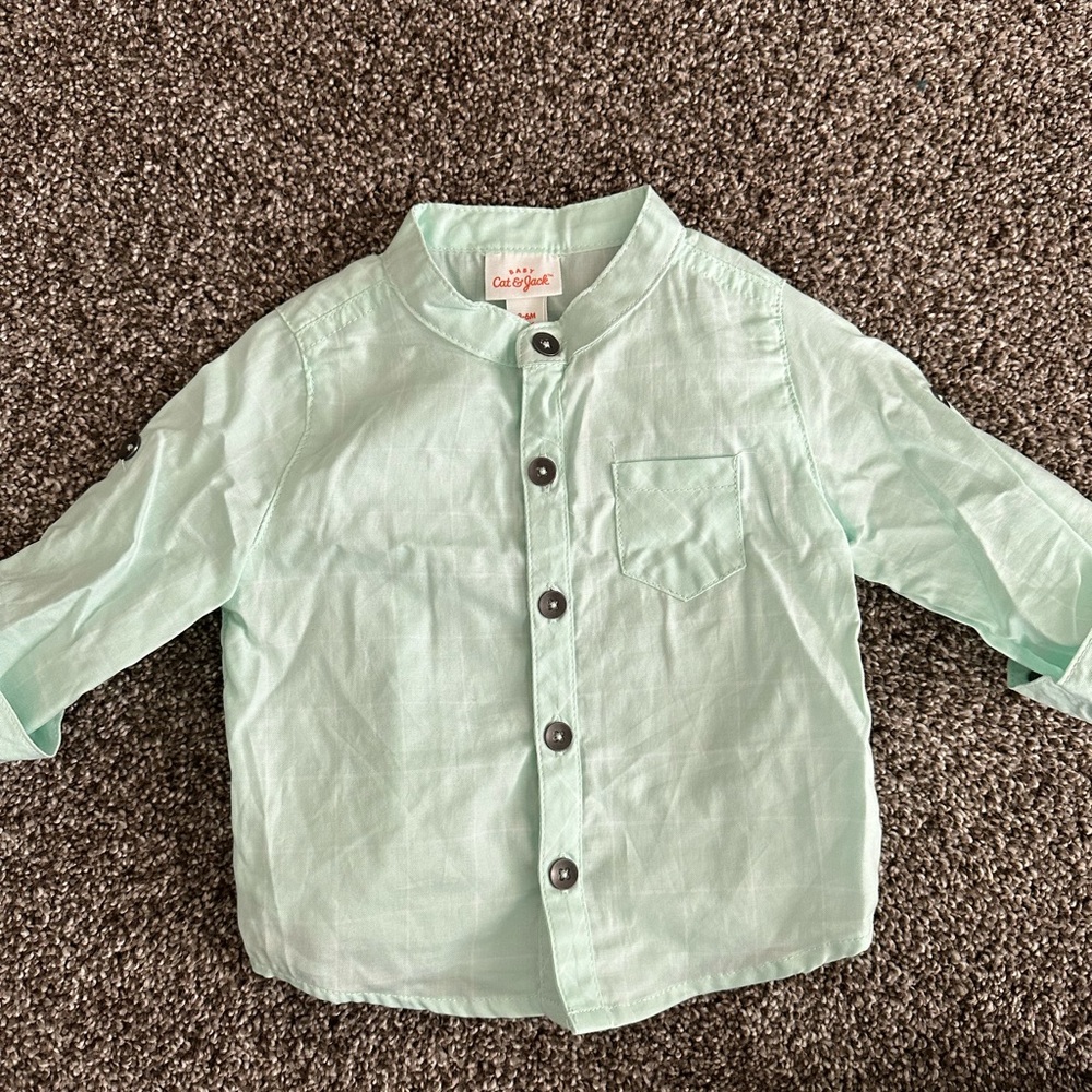 Cat & Jack baby boy spring button up shirt